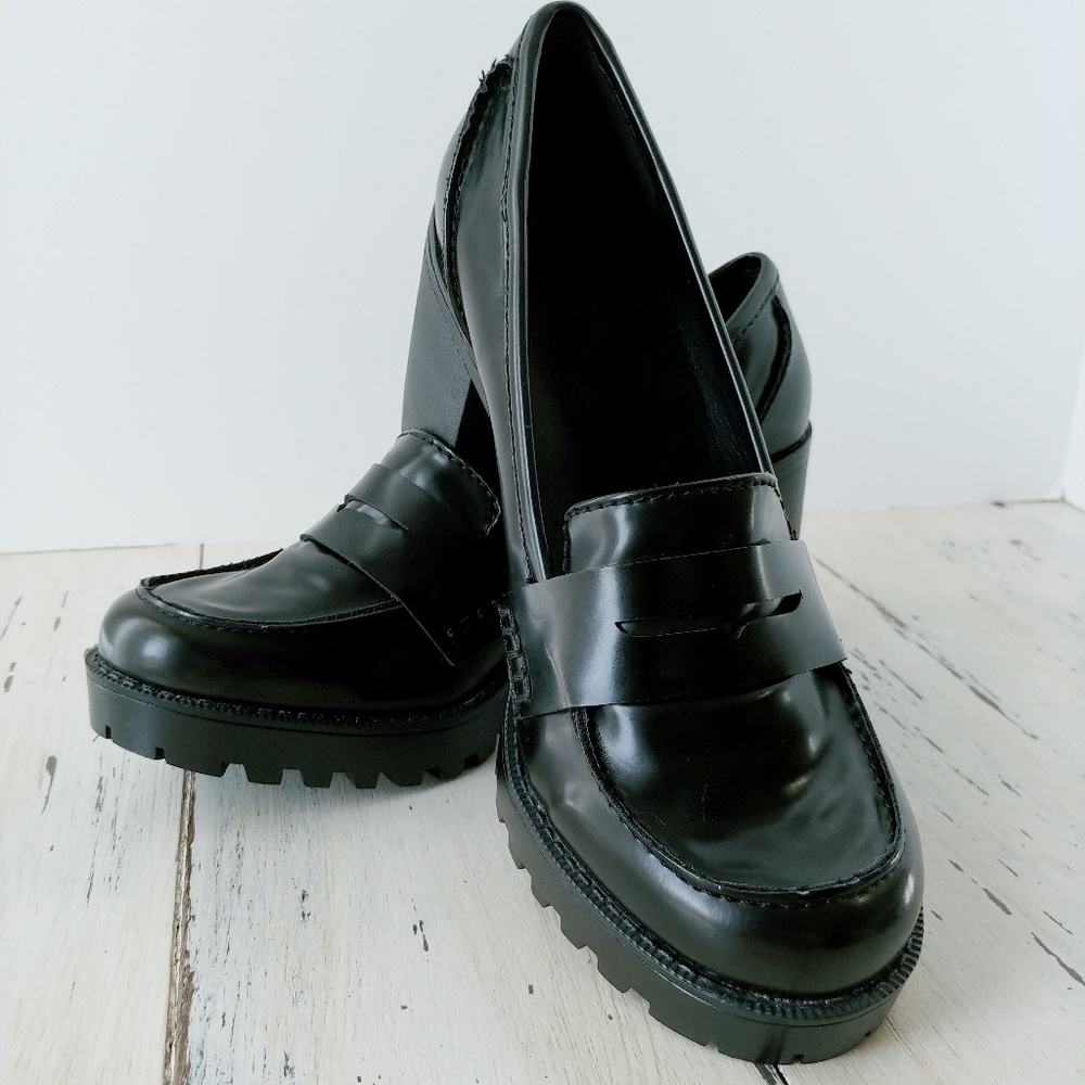 Loafers · 1990s Vintage-Style Chunky Heel · Shoes
